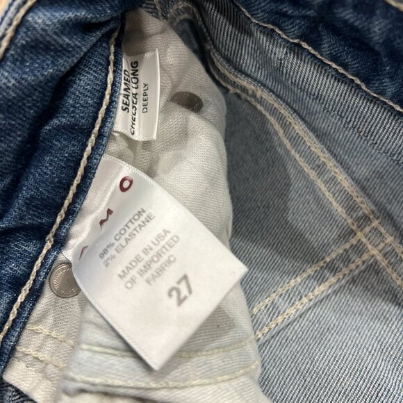 AMO Seamed Chelsea Long Deeply Denim Jeans sz 27 - Picture 5 of 7